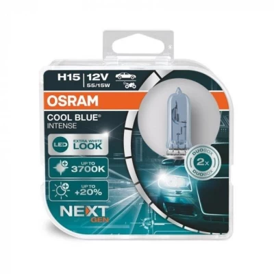 Żarówka samochodowa H15 Cool Blue Intense+20% 12V 15/55W PGJ23t-1 (zestaw 2 szt.)