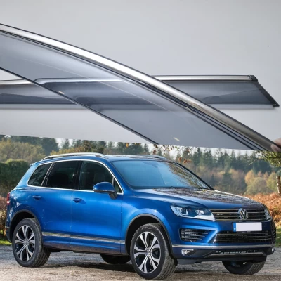 Owiewki szyb z chromowanym wykończeniem, montowane na taśmie, do Touareg 2010–2018 HAVOC
