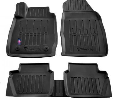 Polyurethane floor mats for Ford Fiesta Mk7 2008-2017, with raised edges, 5 pcs, Stingray, 5007065