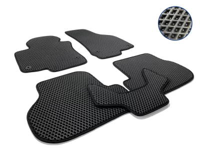 Floor mats for Skoda Octavia A5/Volkswagen Golf 5/6 2004-2013, EVA, black, 5 pcs, AVTM BLCEV1561