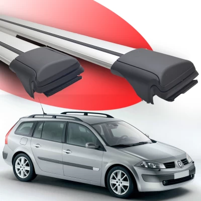 Belki dachowe do Renault Megane 2 2002–2008 bagażnik dachowy dopasowany do modelu, do relingów podłużnych HAVOC 2 szt.