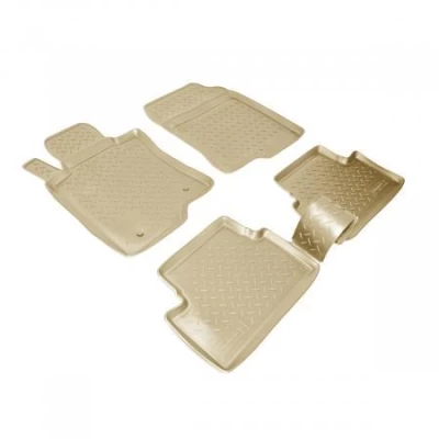 Polyurethane floor mats for Honda Accord 8 2008-2012, beige, Norplast, NPL-Po-30-06B