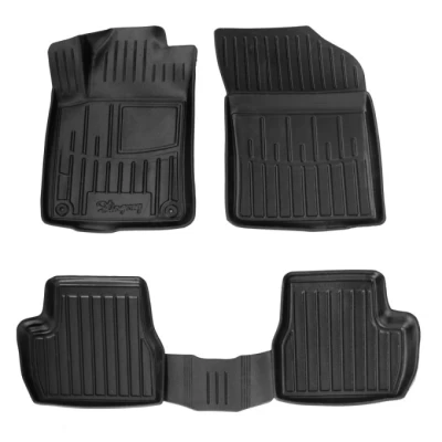 Polyurethane floor mats for Citroen C3 2009–2016 with raised edges, 4 pcs Stingray 5003124