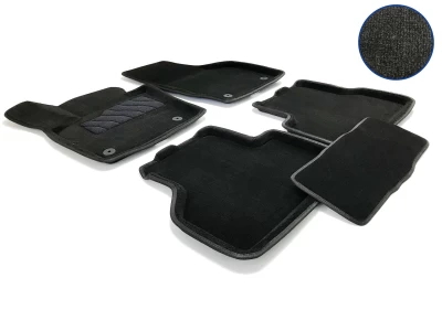 Dywaniki tekstylne do Audi Q3 2010-, czarne, 5 szt., Seintex, 86288