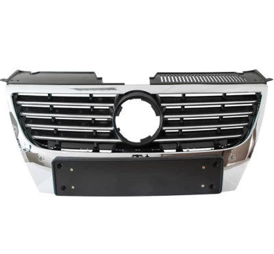 Atrapa chłodnicy Volkswagen Passat B6 2005-2010, chromowana, bez otworu na czujnik parkowania, AVTM, 187407990