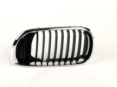 Atrapa chłodnicy BMW 3-Series E46 2001-2005, w maska, lewa czarna, czarne żebra, tworzywo ABS, AVTM, 181401911