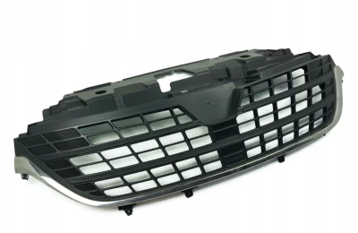 Radiator grille Renault Trafic 2014-2021, black, with chrome moulding, AVTM, 185642991
