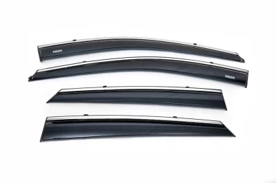 Owiewki szyb do (z chromowaną listwą) Hyundai IX35 2010-2015 4 szt. Niken 047HY180201