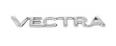 Emblemat z napisem "Vectra" do Opel Vectra A 1987-1995/Opel Vectra B 1995-2002, 190×26 mm, AVTM, 645O2033