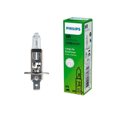 Żarówka samochodowa H1 LongLife EcoVision 12V 55W P14,5s (1 szt.) Żarówka samochodowa H1 LongLife EcoVision 12V 55W P14,5s (1 szt.)