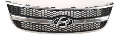 Atrapa chłodnicy Hyundai H1/H-300 2008-2013 czarna, z chromowaną listwą, AVTM, 183224990