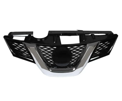 Radiator grille Nissan Rogue/Nissan X-Trail T32 2014-2017, black/chrome-plated, without opening for camera, AVTM, 185037990