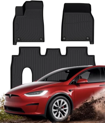 Dywaniki całoroczne do Tesla Model X 2022–2024 6 miejsc HAVOC™ Maximum Coverage