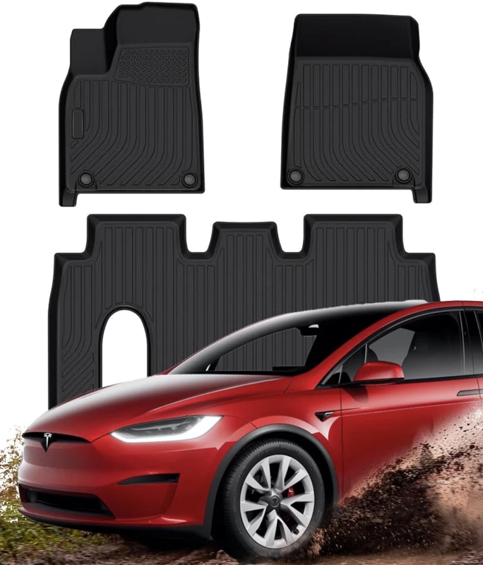 Dywaniki całoroczne do Tesla Model X 2022–2024 6 miejsc HAVOC™ Maximum Coverage
