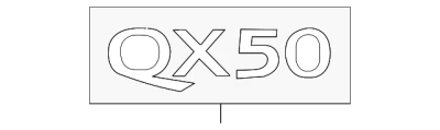 Klapa bagażnika emblemat Infiniti QX50 2018-, 848903WW0A