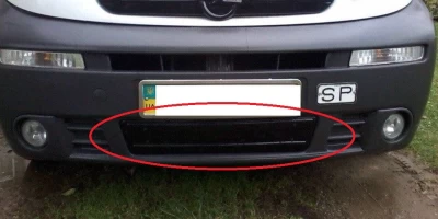 Zimowa osłona grilla do Renault Trafic/Opel Vivaro 2001-2006 dolna zderzak, połysk AVTM FLGL0128