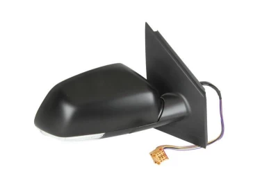 Prawe lusterko zewnętrzne Volkswagen Polo 2005-2009, zespół, regulacja elektryczna, wypukłe, z funkcją obrotu, zagruntowane, AVTM, 6Q1857508AE, 186114111