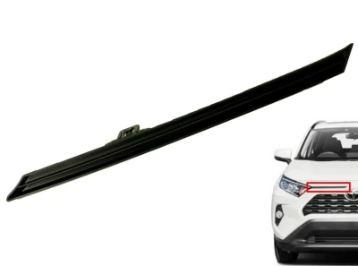 Right front bumper moulding Toyota Rav4 2018-, excluding Adventure, black, AVTM, 531230R050, 187066916