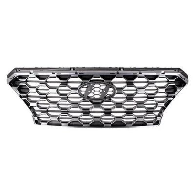 Atrapa chłodnicy Hyundai Santa Fe 2018-2020, czarny połysk, z otworem na kamerę, AVTM, 183269991