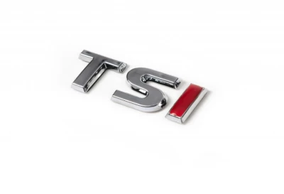Emblemat z napisem "TSI" do Volkswagen Passat B7/Scirocco 2012-2015, TS — chrom, I — czerwony, AVTM, 645A100231