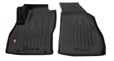 Polyurethane floor mats for Fiat Fiorino/Qubo/Peugeot Bipper/Citroen Nemo 2008-, with raised edges, 2 pcs, Stingray, 5006032