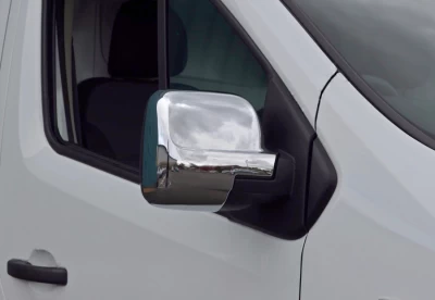 Chromowane nakładki lusterek (2 szt.) Opel Vivaro / Renault Trafic / Fiat Scudo 2015-, Carmos, 6457685
