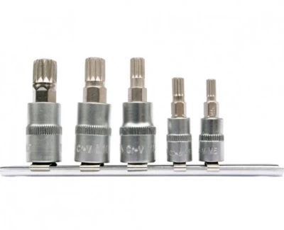 Zestaw nasadek 1/4 3/8 z bitami SPLINE 5 szt. wymiary: od M5 do M12 Yato YT-04360 Zestaw nasadek 1/4 3/8 z bitami SPLINE 5 szt. wymiary: od M5 do M12 Yato YT-04360
