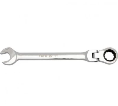 Klucz płasko-oczkowy z grzechotką i przegubem 18 mm Yato YT-1684