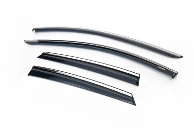 Owiewki szyb do (z chromowaną listwą) Seat Leon 2013-2020 4 szt. Niken 047st040201