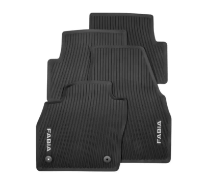 Original floor mats for Skoda Fabia 2021- Rubber 4 pcs VAG 6VB061500