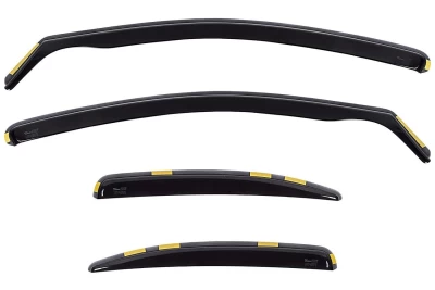 Owiewki szyb montowane w uszczelce do Mitsubishi Lancer 10 2007- 4D 4 szt. 23357 Heko