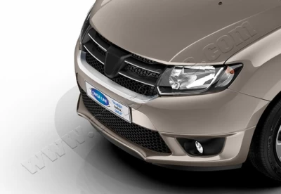Chromowana nakładka grilla (1 szt.) Dacia Logan 2014-/Dacia Sandero 2012-, OmsaLine, 2005081