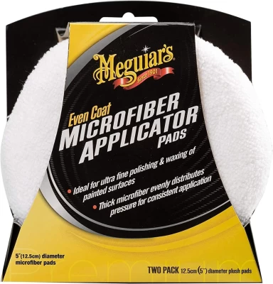 Zestaw aplikatorów z mikrofibry Meguiars Even Coat Applicator Pads (białych) 2 szt. Meguiars X3080EU