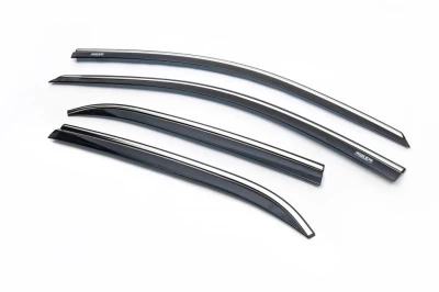 Owiewki szyb do (z chromowaną listwą) Hyundai I-20 2014-2020 4 szt. Niken 047hy050201