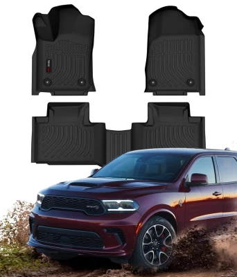 All-weather floor mats for Dodge Durango 2011–2023 HAVOC™ Maximum Coverage