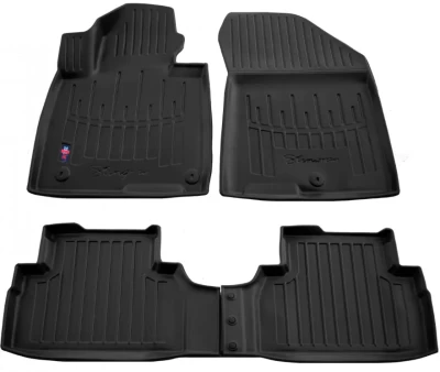 Polyurethane floor mats for Hyundai Santa Fe 4 TM 2018-2020, with raised edges, 4 pcs, Stingray, 5009114