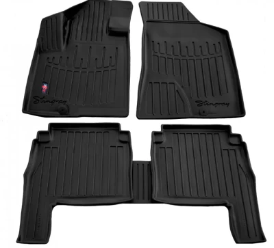 Polyurethane floor mats for Hyundai Santa Fe 2 CM 2006-2010, with raised edges, 5 pcs, Stingray, 5009035