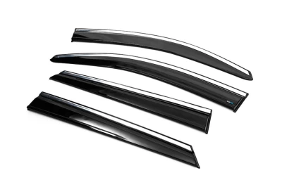 Owiewki szyb do (Owiewki szyb do, z chromowaną listwą) Hyundai Tucson TL 2016-2021 4 szt. PLUS1009001 SUNPLEX
