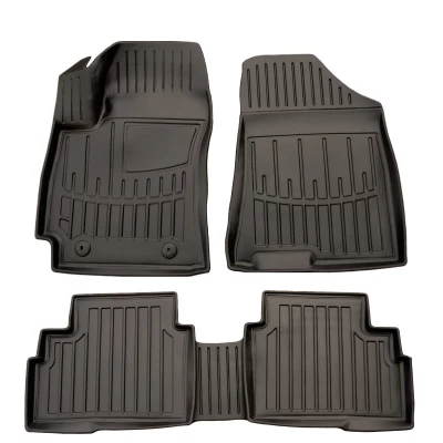 Polyurethane floor mats for Hyundai Kona 2023- with raised edges, 5 pcs Stingray 5009355