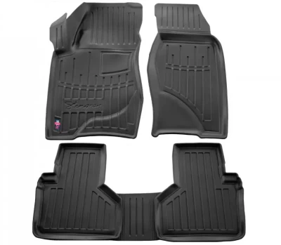 Polyurethane floor mats for Chevrolet Niva 2002-, with raised edges, 5 pcs, Stingray, 5002025