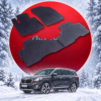 Oryginalne gumowe dywaniki do Kia Sorento od 2015 HAVOC, pełny zestaw