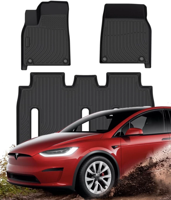 Dywaniki całoroczne do Tesla Model X 2022–2024 7 miejsc HAVOC™ Maximum Coverage