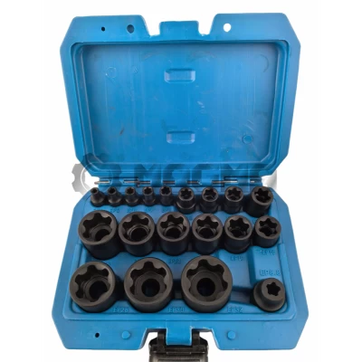 Zestaw nasadek udarowych EP TORX PLUS, 19 szt. (4-32 mm), 1/4", 3/8", 1/2", w walizce z tworzywa sztucznego MG51327 MAGMA
