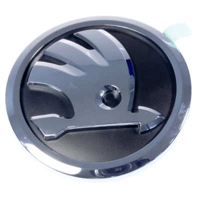 Emblemat grilla Skoda Octavia A7 2013-/Superb 2014-2015/Rapid 2012-2014/Yeti 2014-, czarny mat, 90 mm, 5JA853621AUL