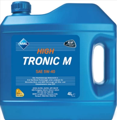 Olej silnikowy Aral HighTronic M 5W-40 4 L Aral 154FE8