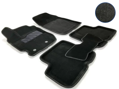 Dywaniki tekstylne do Renault Duster 2015-2018, czarne, 5 szt., Seintex, 89353