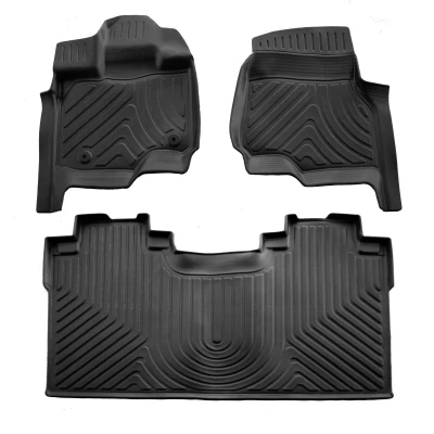 Polyurethane floor mats for Ford F-150 (Crew Cab) 2014-2021 with raised edges, 3 pcs Stingray 5007323