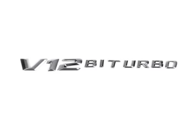 Emblemat z napisem "V12 Biturbo" do Mercedes-Benz G-Class/Vito/A-class/S-Class/GL-Class/ML-Class, chrom, AVTM, 645DD65265