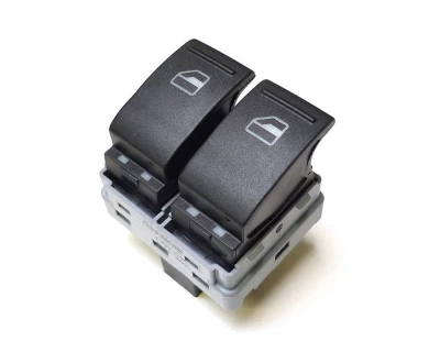 Window switches Volkswagen Transporter T5 2003-2015 position: front left, double version VAG 7E0959855B 9B9