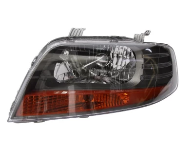 Reflektor przedni lewy Chevrolet Aveo 2005-2006, H4, regulacja elektryczna, szara ramka, Depo, 222-1112L-LDEM2
